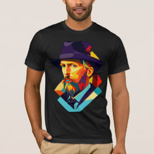 Camiseta Vincent van Gogh com chapéu de palha