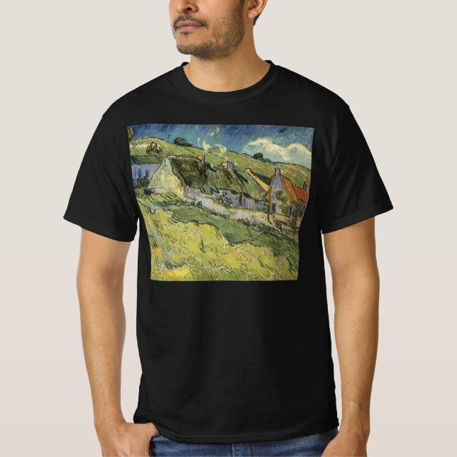 Camiseta Vincent van Gogh - Cottages Thatcher (Frente)