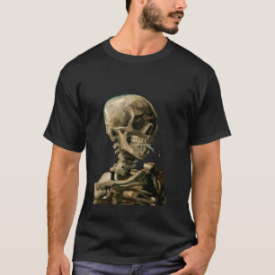 Camiseta Vincent van Gogh - Crânio com Cigarro Aceso