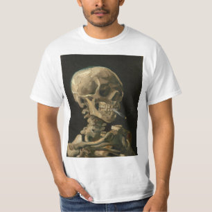 Camiseta Vincent Van Gogh - Crânio com Cigarro Queimado