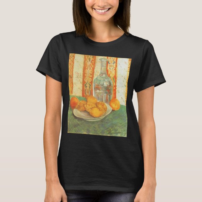 Camiseta Vincent van Gogh - Decanter e Lemons numa Prata (Frente)