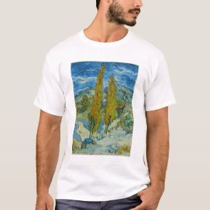 Camiseta Vincent Van Gogh, Dois Poplars nos Alpilles