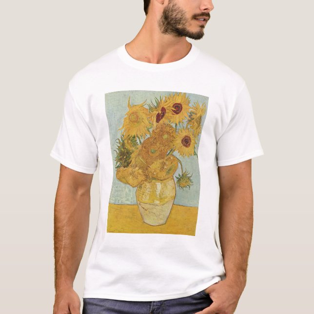Camiseta Vincent Van Gogh - Girassóis, 3ª versão (Frente)