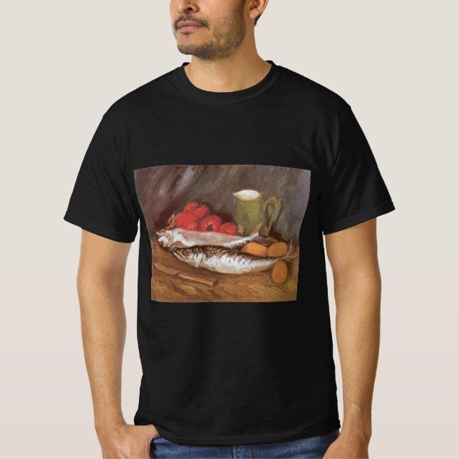 Camiseta Vincent van Gogh - Mackerels, Lemons e Tomates (Frente)
