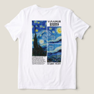 Camiseta Vincent Van Gogh Noite Estrelada 1889 Arte