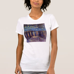 Camiseta Vincent van Gogh - noite estrelado em Rhone
