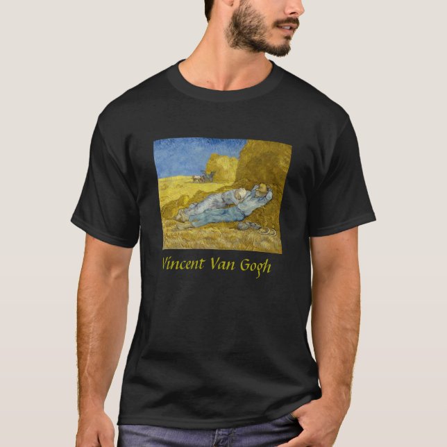 Camiseta Vincent Van Gogh - Noon, Descanse do trabalho / Si (Frente)