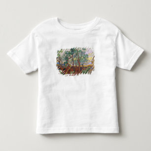 Camiseta Vincent van Gogh o jardim do hospital de St Paul