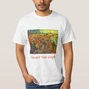 Camiseta Vincent van Gogh - O Vineyard Vermelho