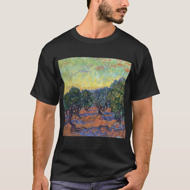 Camiseta Vincent Van Gogh Olive Grove Impressionismo Arte (Frente)
