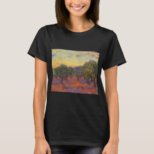 Camiseta Vincent van Gogh - Olive Grove, Orange Sky