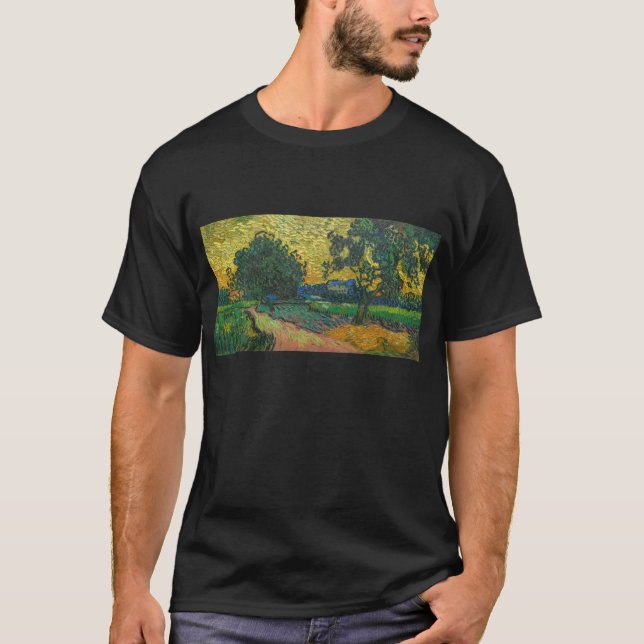Camiseta Vincent van Gogh - Paisagem em Twilight (Frente)
