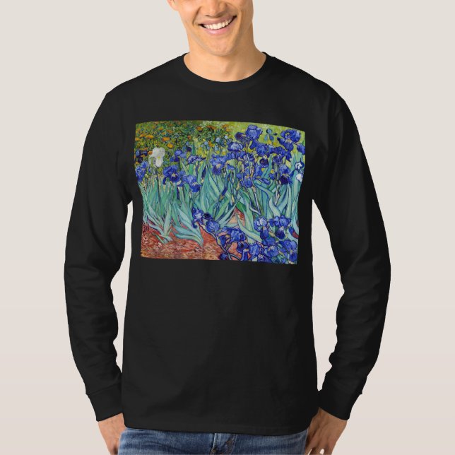 Camiseta Vincent Van Gogh pintando Íris (Frente)