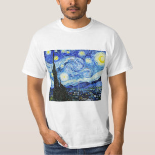 Camiseta Vincent Van Gogh, pintura A Noite Estrelada