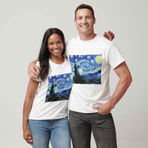 Camiseta Vincent Van Gogh, pintura A Noite Estrelada
