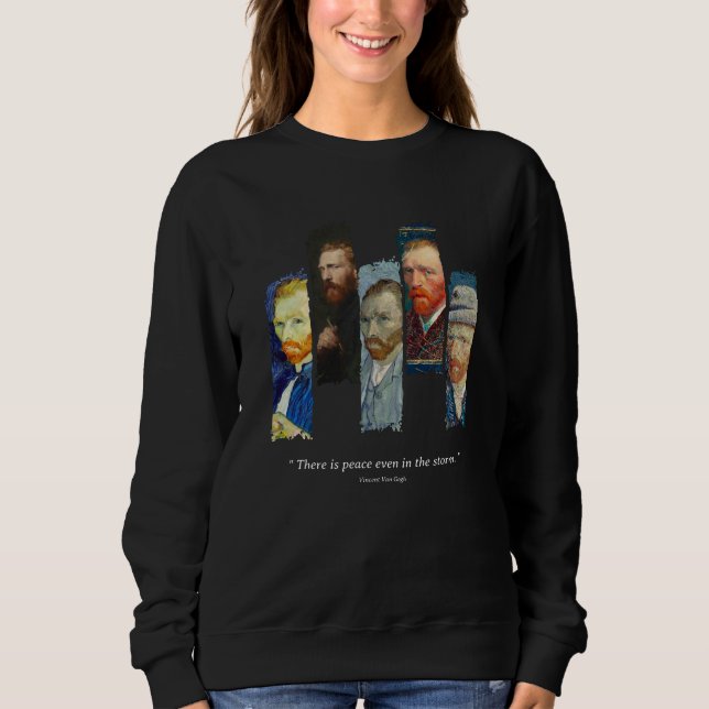 Camiseta Vincent Van Gogh portrait and qoute  (Frente)