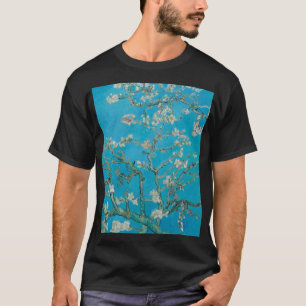 Camiseta Vincent van Gogh - ramos com flor da amêndoa,