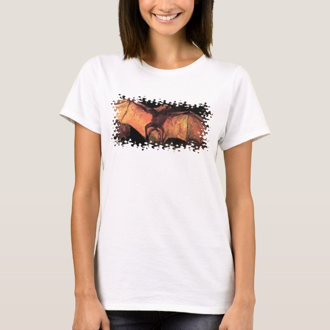 Camiseta Vincent Van Gogh - Raposa Voadora - Arte Refinada  (Frente)