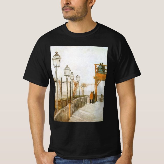 Camiseta Vincent van Gogh - Rua e Convés de Observação (Frente)