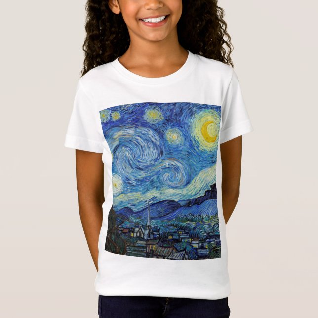 Camiseta Vincent Van Gogh Starry Night Vintage (Frente)