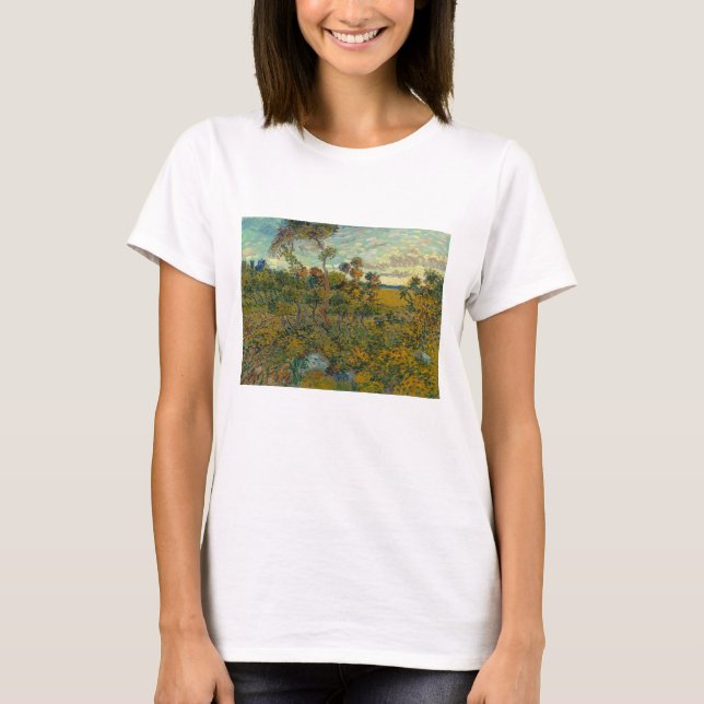 Camiseta Vincent Van Gogh, Sunset Em Montmajour (Frente)