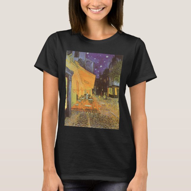 Camiseta Vincent van Gogh - Terraço de Café à Noite (Frente)