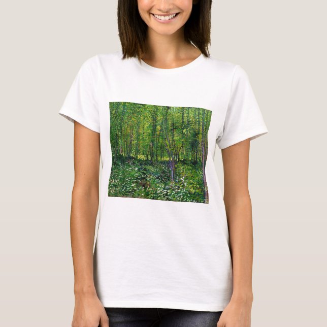 Camiseta Vincent Van Gogh Trees E Subcrescimento (Frente)