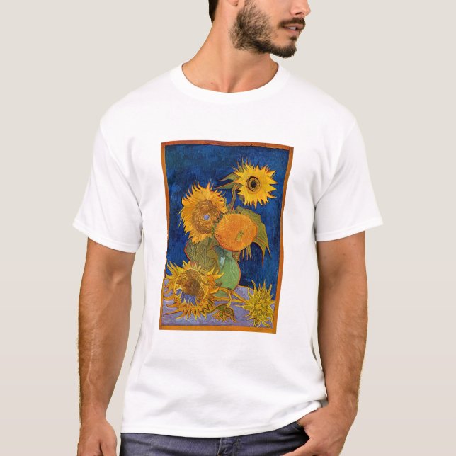 Camiseta Vincent van Gogh - Vase com Cinco Girassóis (Frente)