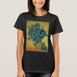 Camiseta Vincent van Gogh - Vase w Irises - Fundo Amarelo