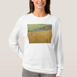 Camiseta Vincent van Gogh Wheatfield com Reaper, 1889