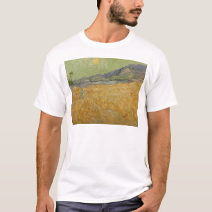 Camiseta Vincent van Gogh Wheatfield com Reaper, 1889