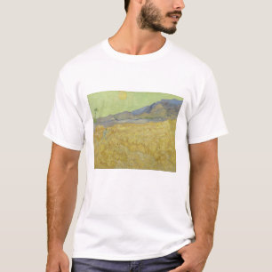 Camiseta Vincent Van Gogh, Wheatfield Com Um Ceifador