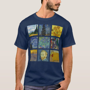 Camiseta Vincent van GoghFamous Paintings Starry Night Sunf