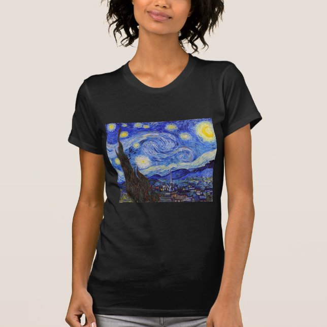Camiseta Vincent Willem van Gogh , “ Starry Night ” (Frente)