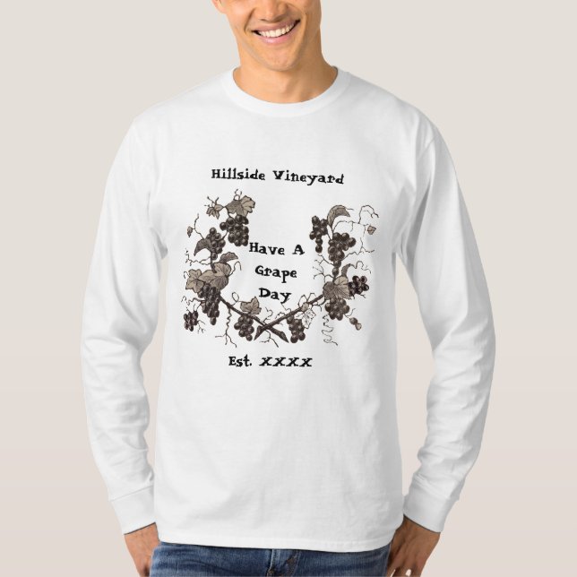 Camiseta Vineyard Promo tem um Excelente dia de trocadilhos (Frente)