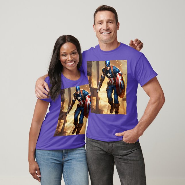 Camiseta "Vingadores se reúnem! Super-Herói Oficial Da Marv (Unissex)