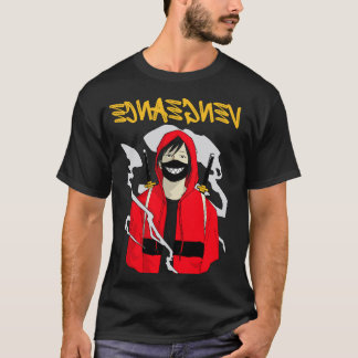 Camiseta Vingança - Camisa-T Samurai Anime Escuro