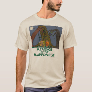 Camiseta Vingança da Floresta Tropical salva árvores da pla
