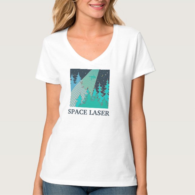 Camiseta Vingança de Hillary, Laser Espacial, (Frente)