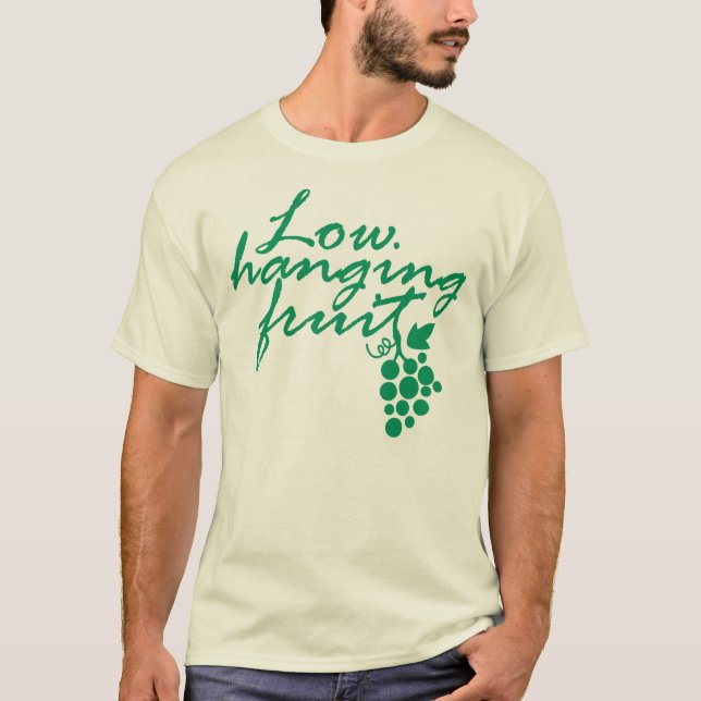 Camiseta Vinha de Fruta de Baixo Porte Vinho do Vinho do Vi (Frente)