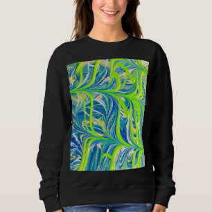 Camiseta Vinhas de Neon em Mármore Azul