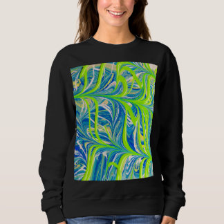 Camiseta Vinhas de Neon em Mármore Azul