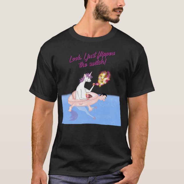 Camiseta Vinhas engraçadas hipster Unicorna (Frente)