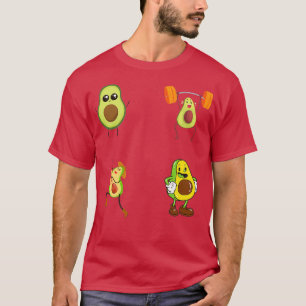 Camiseta vinheta-adesivo de abacate fofo, vinheta vegan avo