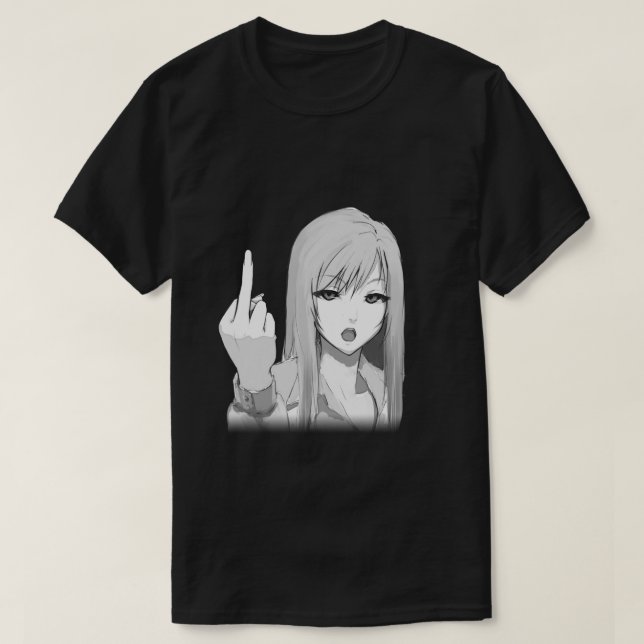 Camiseta Vinheta da Rapariga Rude Anime (Frente do Design)