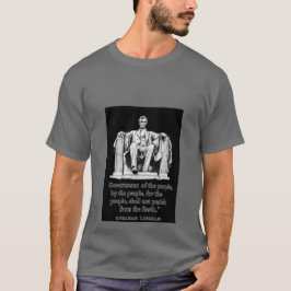 Camiseta Vinheta de aspas Lincoln - "Governo da Pessoas