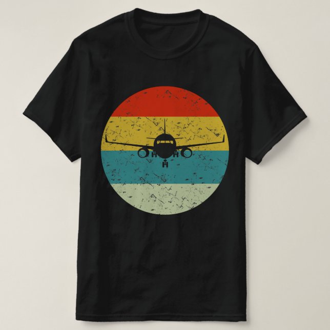 Camiseta vinheta de avião 70 (Frente do Design)
