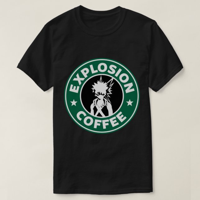 Camiseta Vinheta de café para explosão (Bakugo) (Frente do Design)