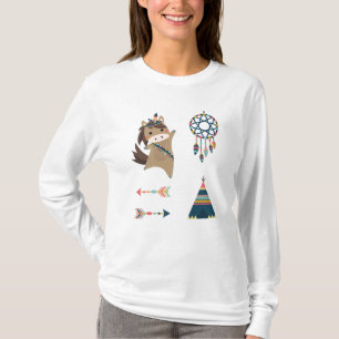 Camiseta Vinheta de Cavalo Indiano Set Ponny Rider Catcher