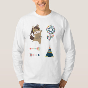 Camiseta Vinheta de Cavalo Indiano Set Ponny Rider Catcher